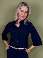 Triple Nine - Travel Blouse Chloé Navy - 5937 Blouse - Est Voilà
