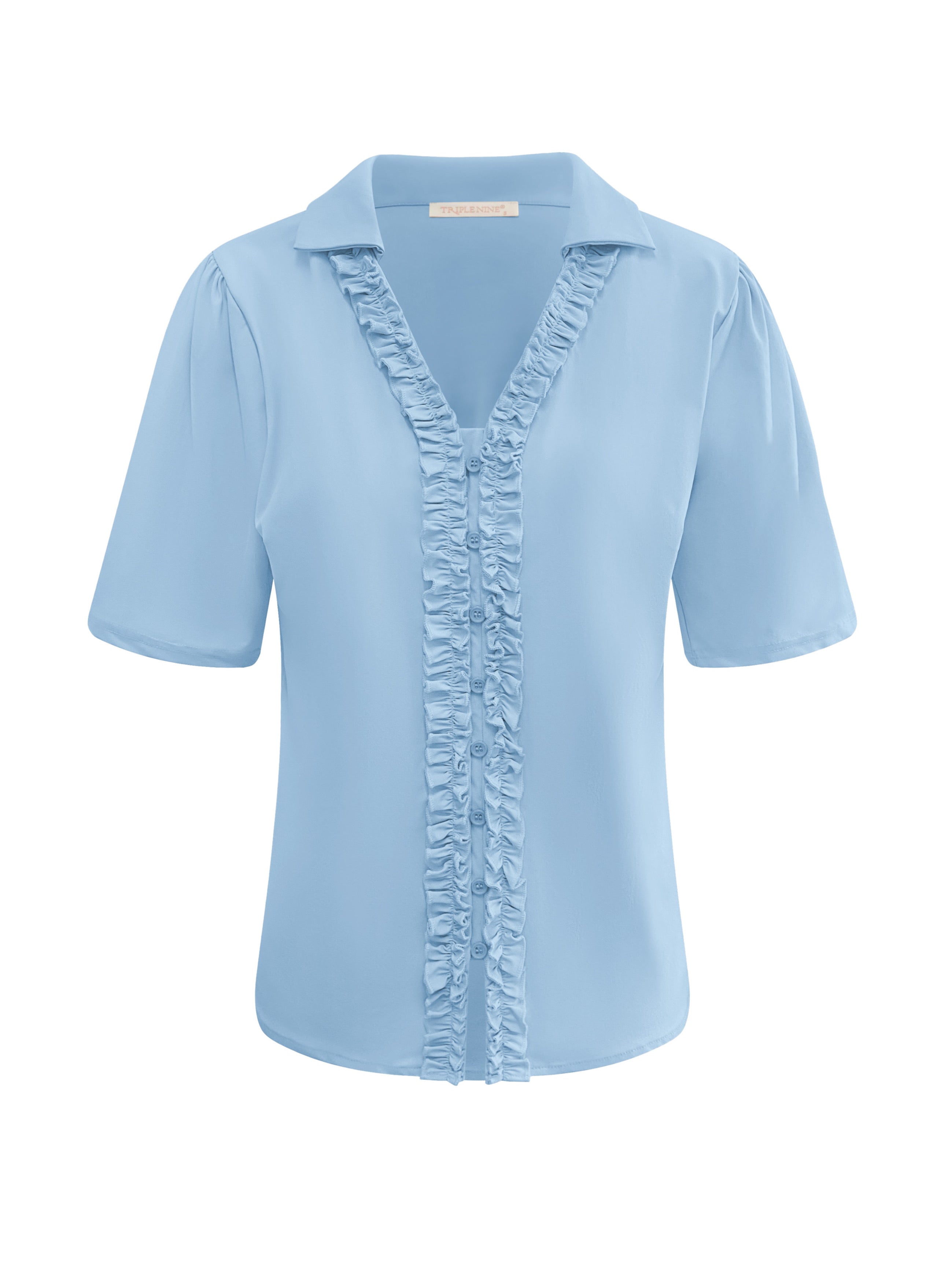 Triple Nine - Travel Blouse Camille Lichtblauw - 5931 Blouse - Est Voilà
