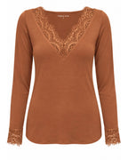 Triple Nine - Cashmere Top Lou Lou Caramel - 9003 Top - Est Voilà