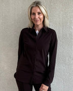 Triple Nine - Travel Blouse Mireille Donkerbruin - 4101 Blouse - Est Voilà