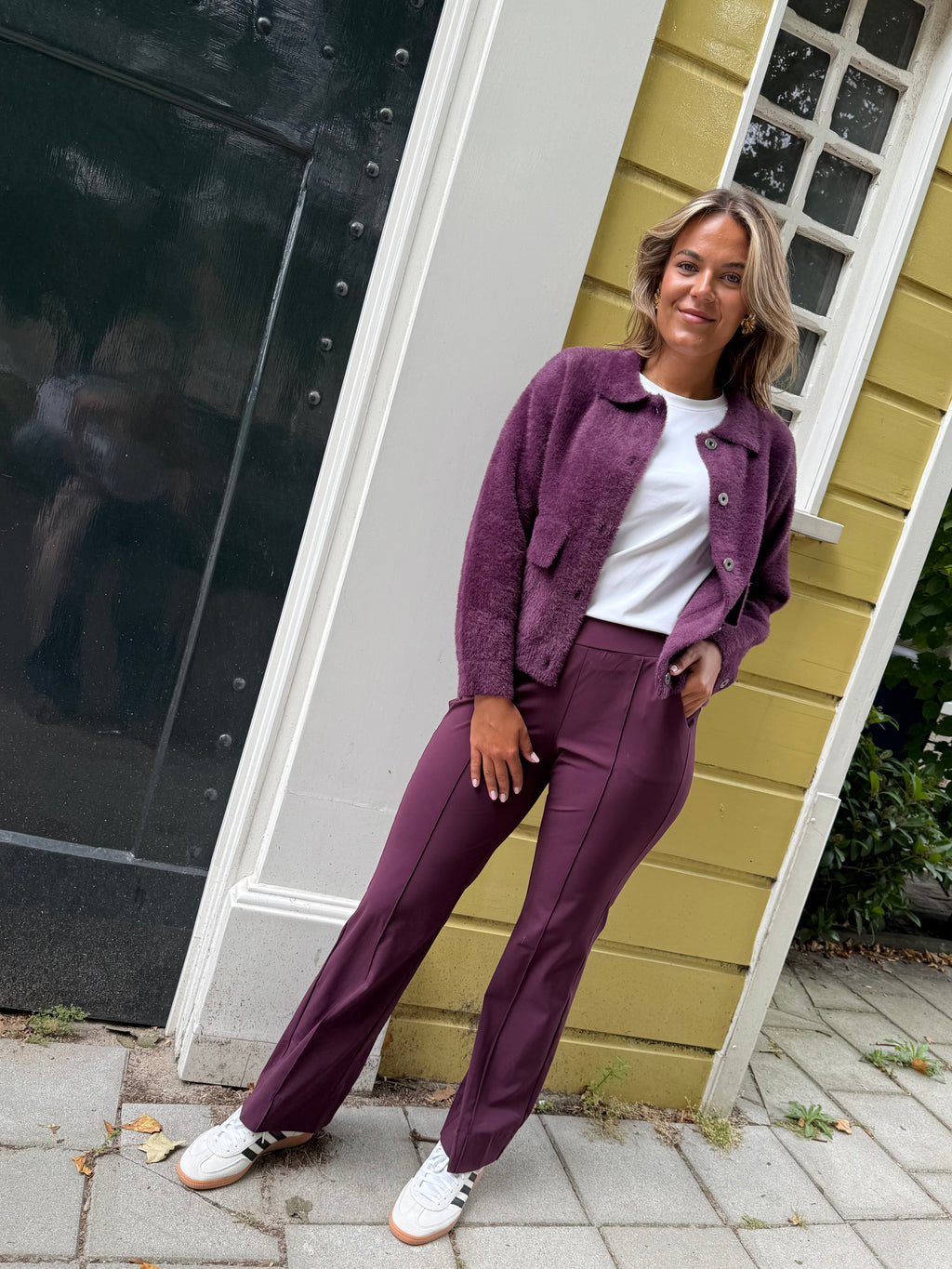 Travel Broek Fleur Aubergine - 2301