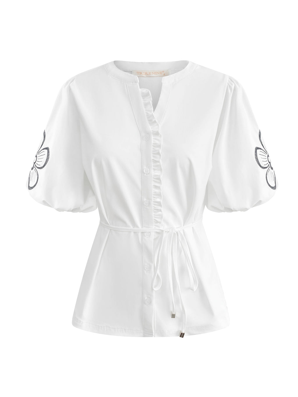 Triple Nine - Travel Blouse Yana Wit - 5943 blouse - Est Voilà