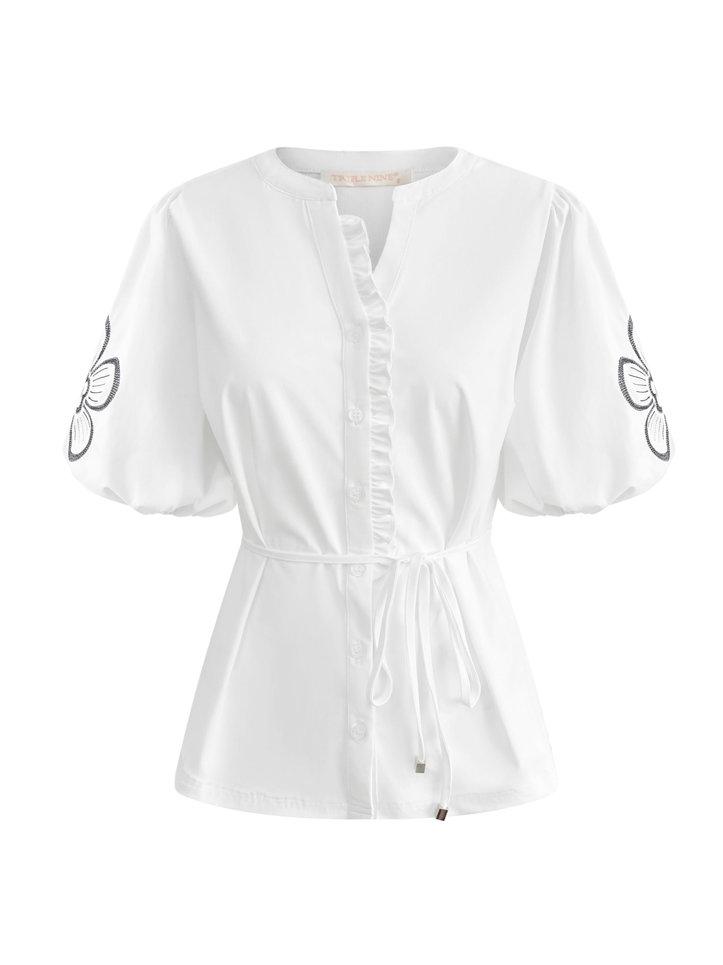 Triple Nine - Travel Blouse Yana Wit - 5943 blouse - Est Voilà