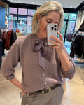 Angora Vest Strik Taupe Vest - Est Voilà