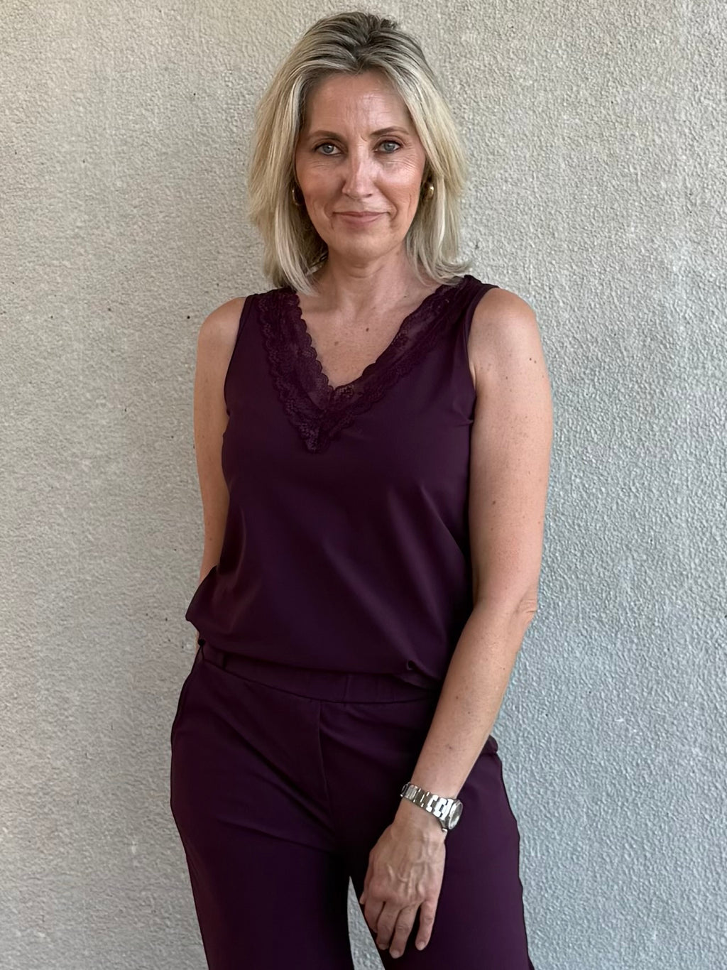 Triple Nine - Travel Top Marly Aubergine - 6913 top - Est Voilà