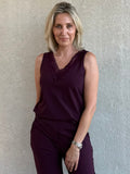 Triple Nine - Travel Top Marly Aubergine - 6913 top - Est Voilà