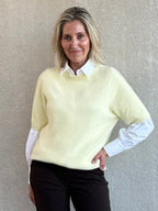 Triple Nine - Alpaca Top Levi Zachtgeel Trui - Est Voilà