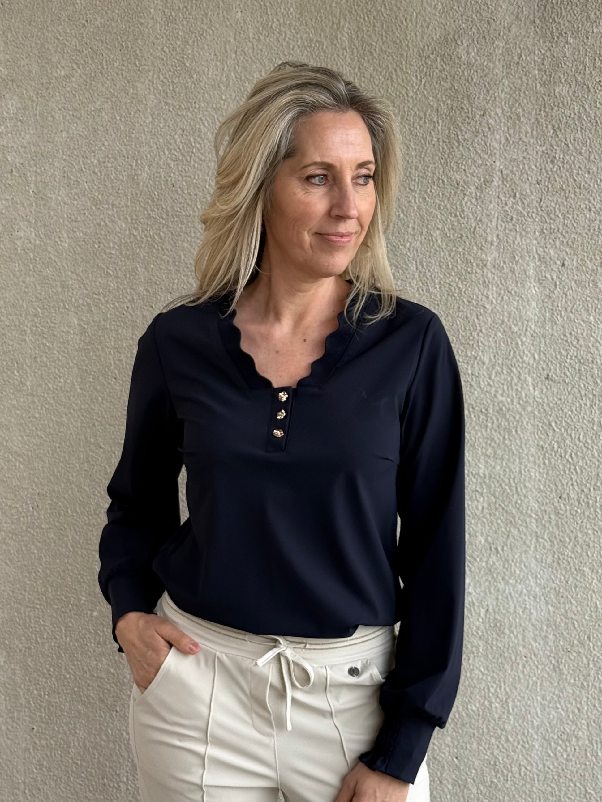 Travel Top Laura Navy - 6933 Top - Est Voilà