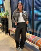 Blouson Bomber Ruit Zwart Blouse - Est Voilà