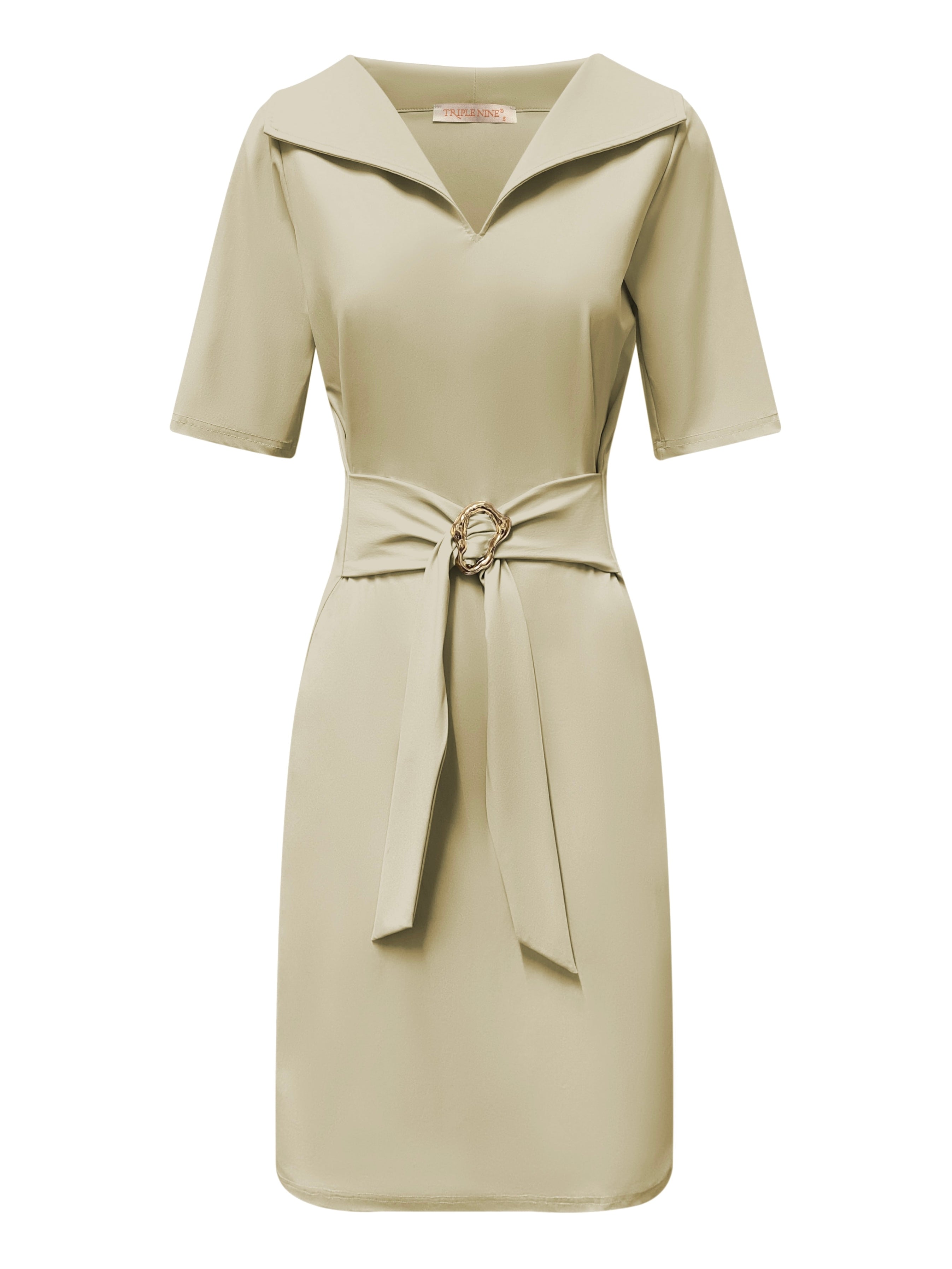 Triple Nine - Travel Jurk Julia Beige - 51821 Jurk - Est Voilà