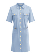 Triple Nine - Travel Jurk Rose Lichtblauw - 51824 Jurk - Est Voilà
