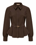 Triple Nine - Travel Blouse Simona Donkerbruin - 5950 Blouse - Est Voilà