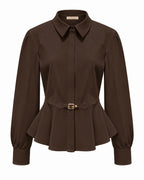 Triple Nine - Travel Blouse Simona Donkerbruin - 5950 Blouse - Est Voilà