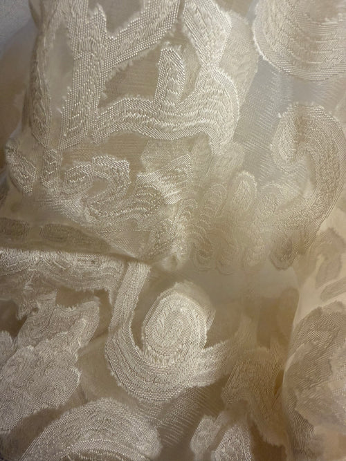 Est Voilà - Sjaal Romantic Flower Ecru Tassen - Est Voilà