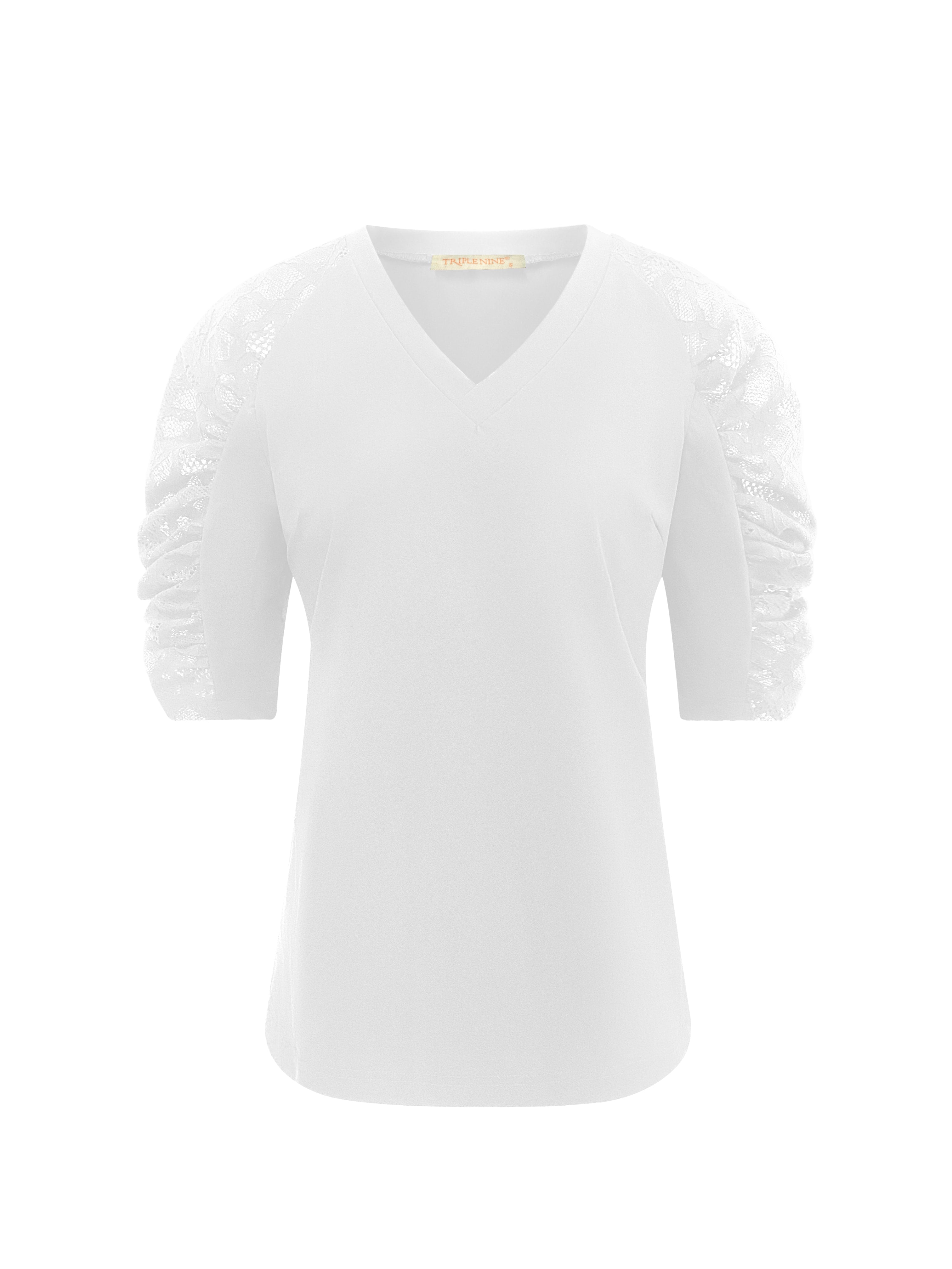 Triple Nine - Travel Top Ruth Wit - 6949 top - Est Voilà