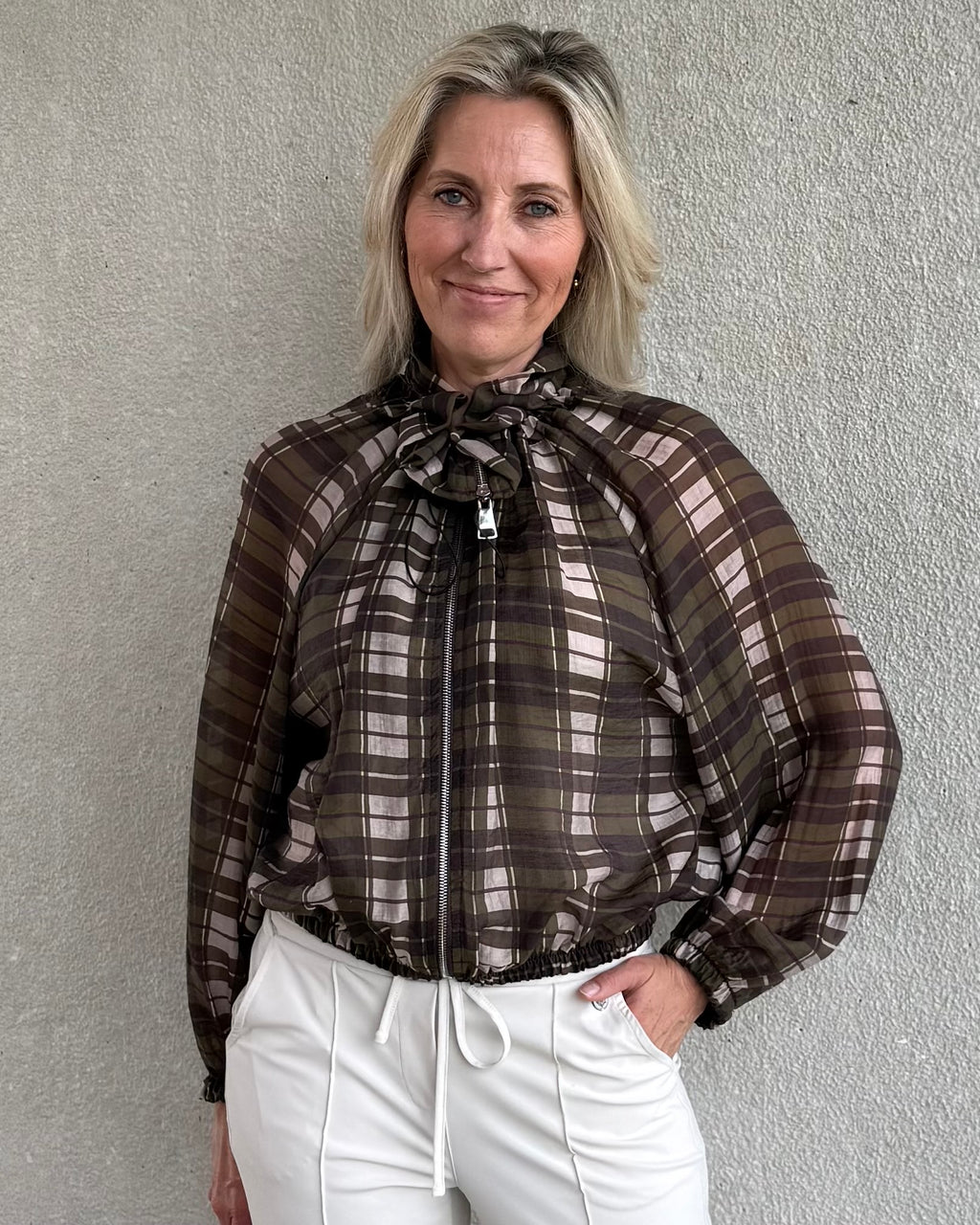 Est Voilà - Blouson Silky Ruit Groen