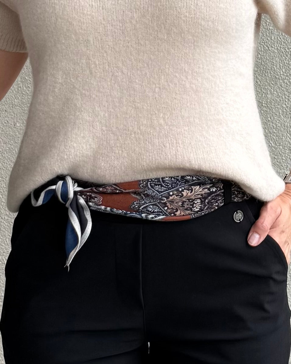 Est Voilà - Sjaal Zwart Brique Blauw