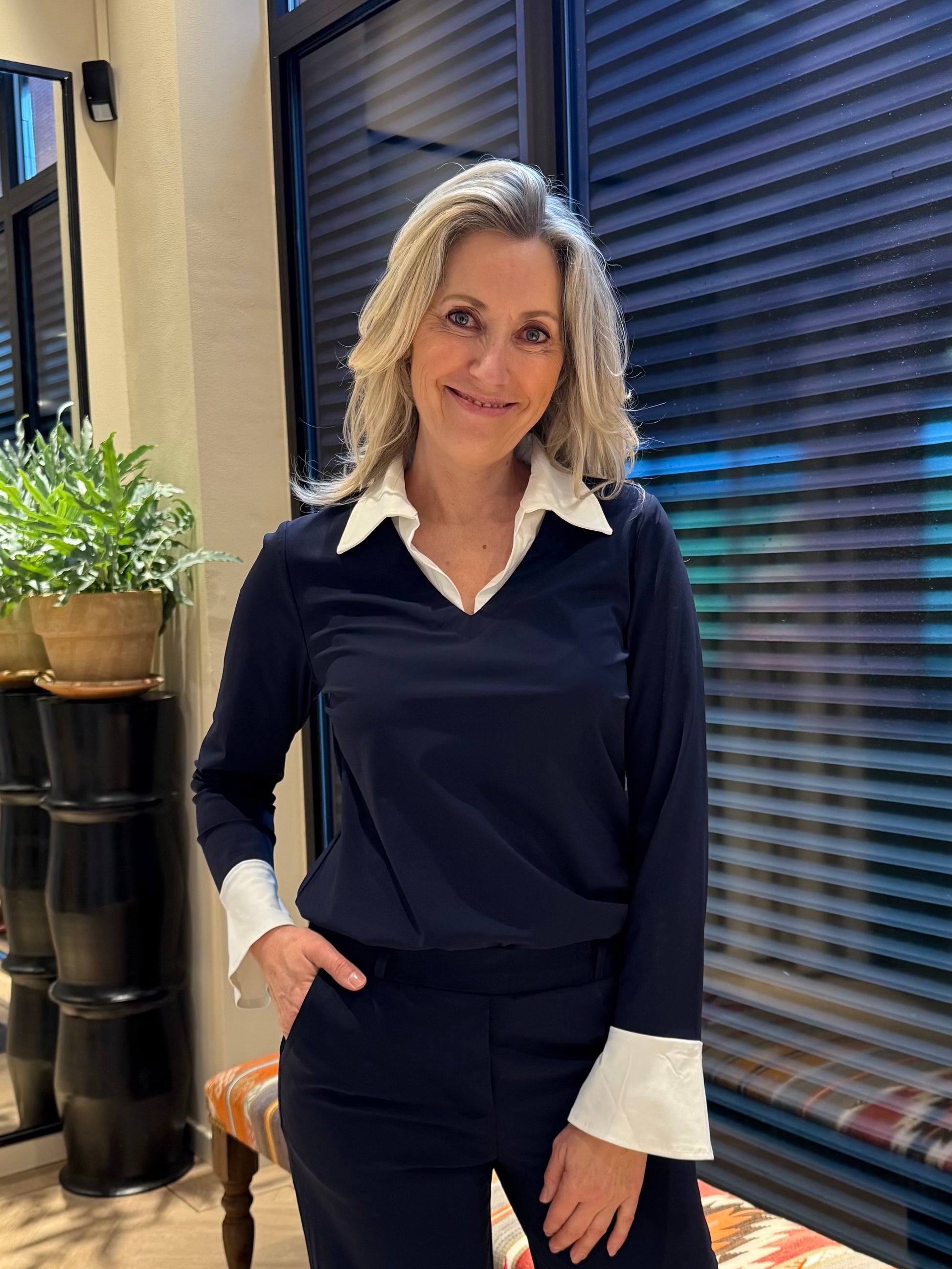 Travel Top Mandy Navy - 6931 Top - Est Voilà