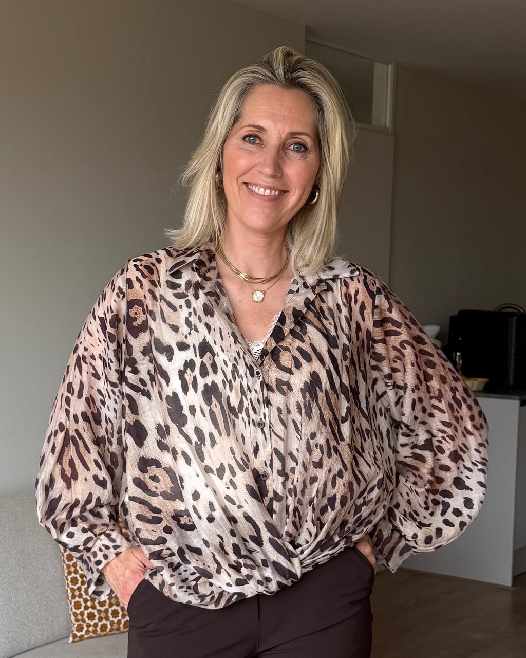 Blouse Dani Luipaard Dessin - Peet kleding