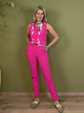 Triple Nine - Travel Broek Vera Fuchsia - 2601 Broek - Est Voilà