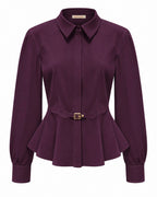 Triple Nine - Travel Blouse Simona Aubergine - 5950 Sjaal - Est Voilà