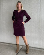 Triple Nine - Travel Jurk Lace Aubergine - 51842 Jurk - Est Voilà
