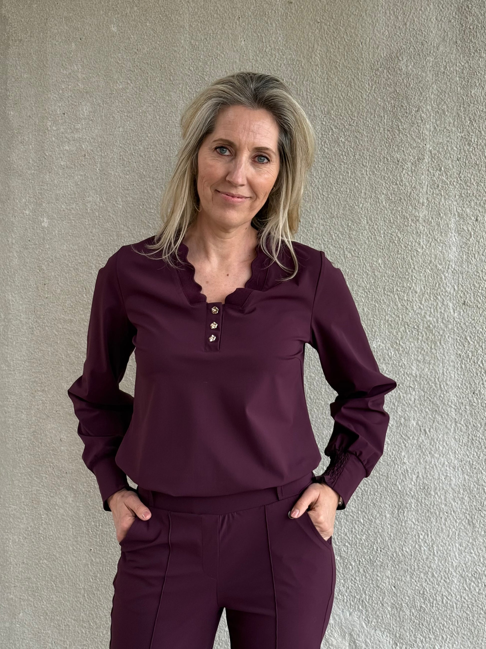 Travel Top Laura Aubergine - 6933 Top - Est Voilà