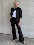 Triple Nine - Travel Broek Joy Donkerbruin - 3002 - Peet kleding