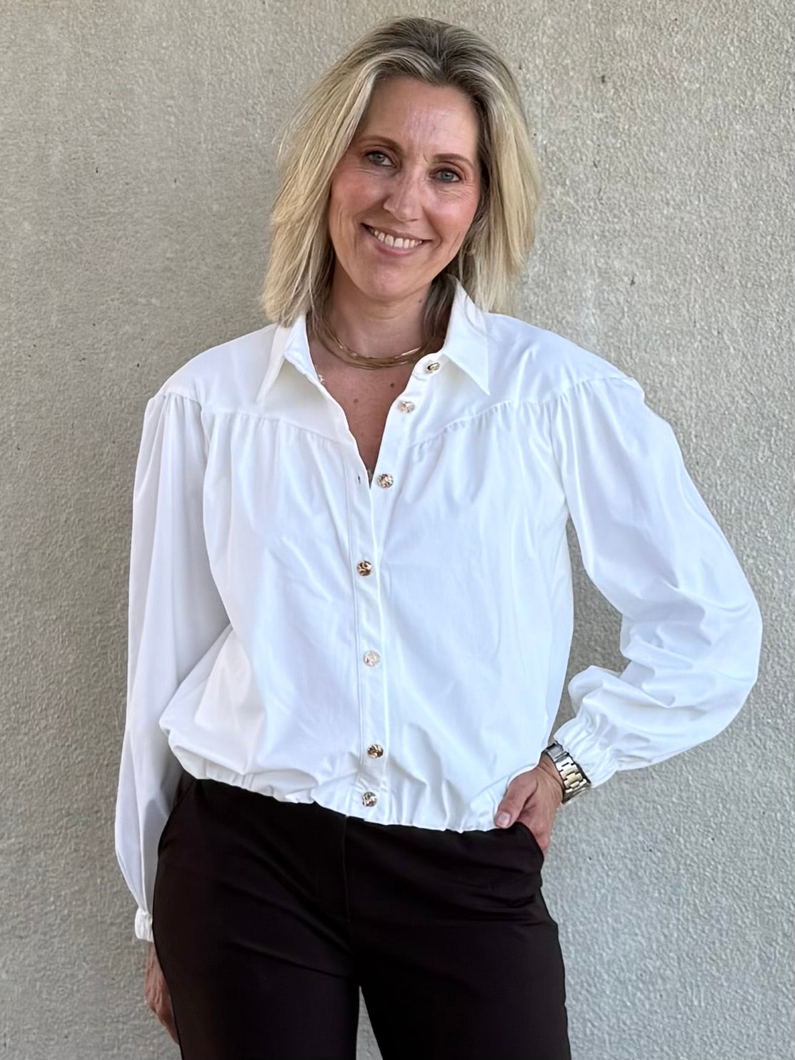 Triple Nine - Travel Blouse Sasha Wit - 5951 Blouse - Est Voilà