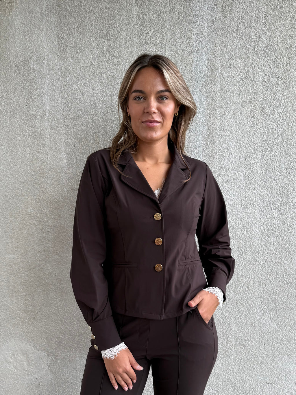 Travel Blazer Amelie Donkerbruin  - 3904
