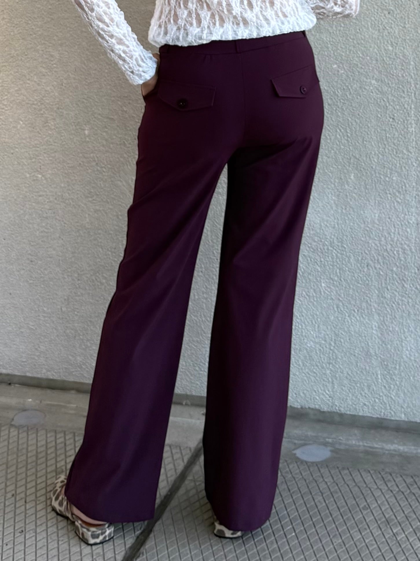 Triple Nine - Travel Broek Mirte Aubergine - 2701 Broek - Est Voilà