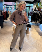 Angora Vest Strik Taupe Vest - Est Voilà
