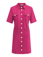 Triple Nine - Travel Jurk Rose Fuchsia - 51824 Jurk - Est Voilà