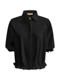 Triple Nine - Travel Blouse Dorée Zwart - 5941 Blouse - Est Voilà
