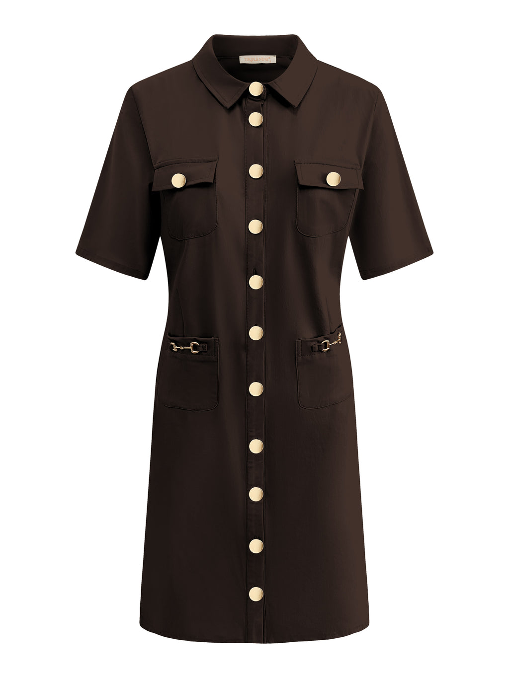 Triple Nine - Travel Jurk Rose Donkerbruin - 51824 Jurk - Est Voilà