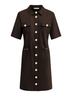 Triple Nine - Travel Jurk Rose Donkerbruin - 51824 Jurk - Est Voilà