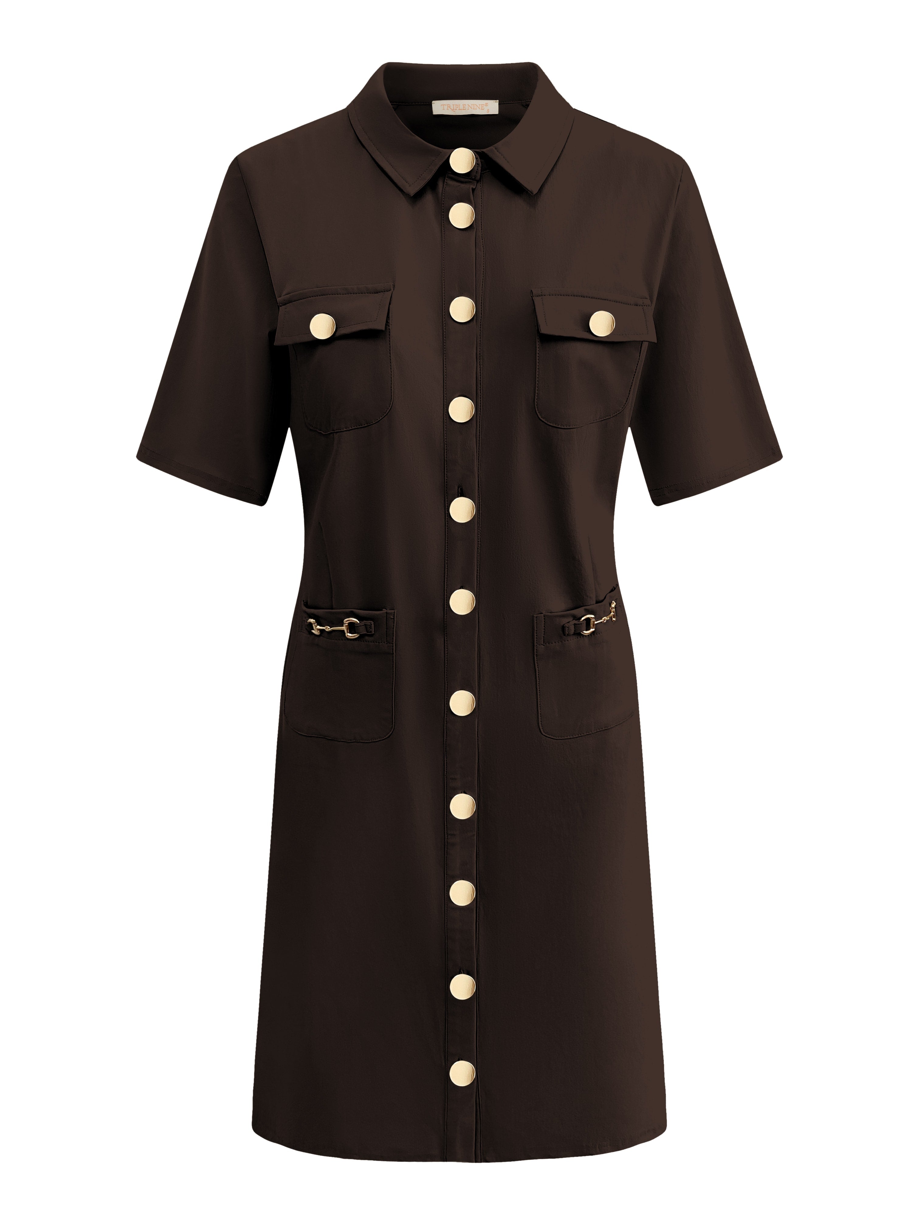 Triple Nine - Travel Jurk Rose Donkerbruin - 51824 Jurk - Est Voilà