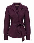 Triple Nine - Travel Blouse Charlot Aubergine - 5949 Blouse - Est Voilà