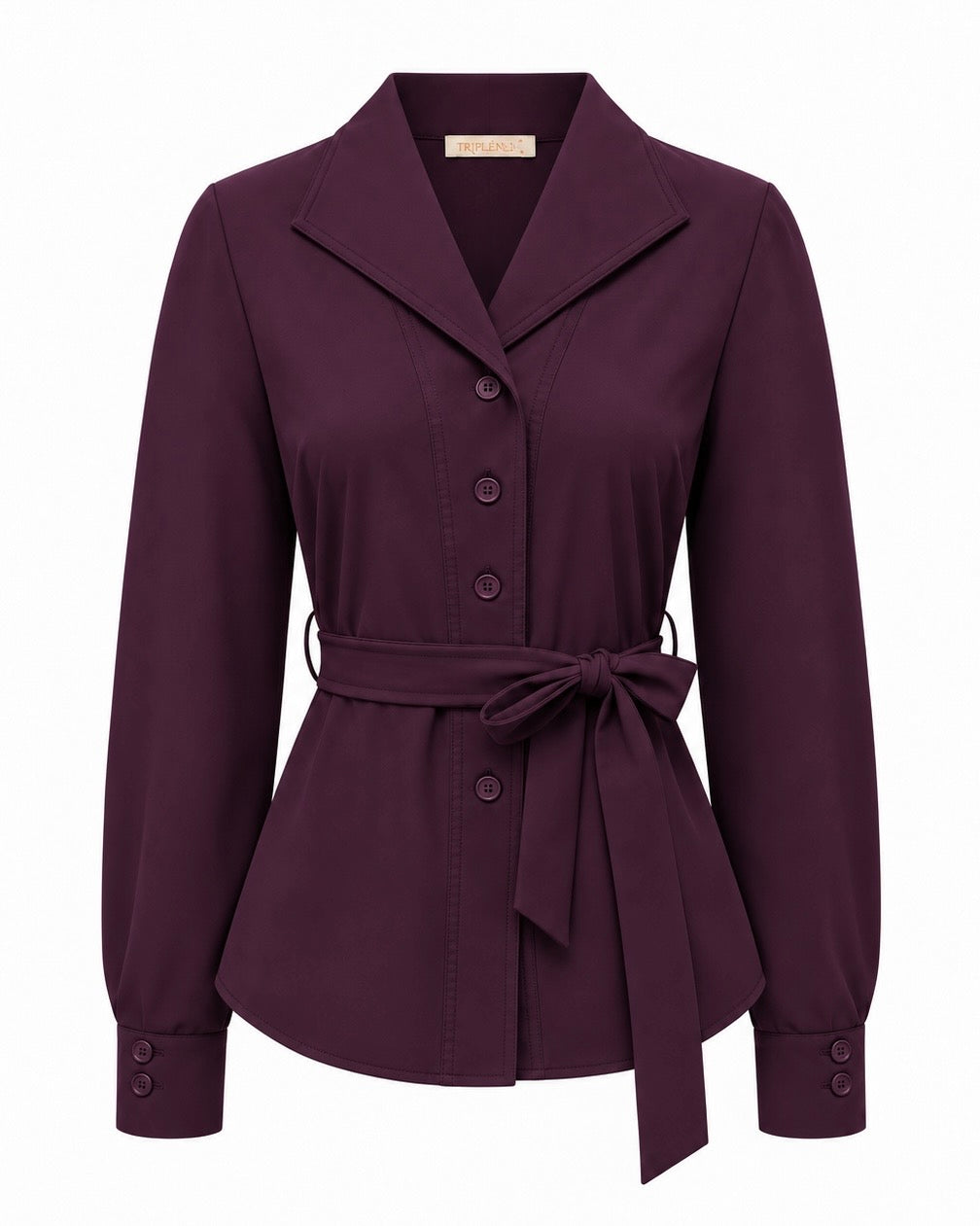 Triple Nine - Travel Blouse Charlot Aubergine - 5949 Blouse - Est Voilà