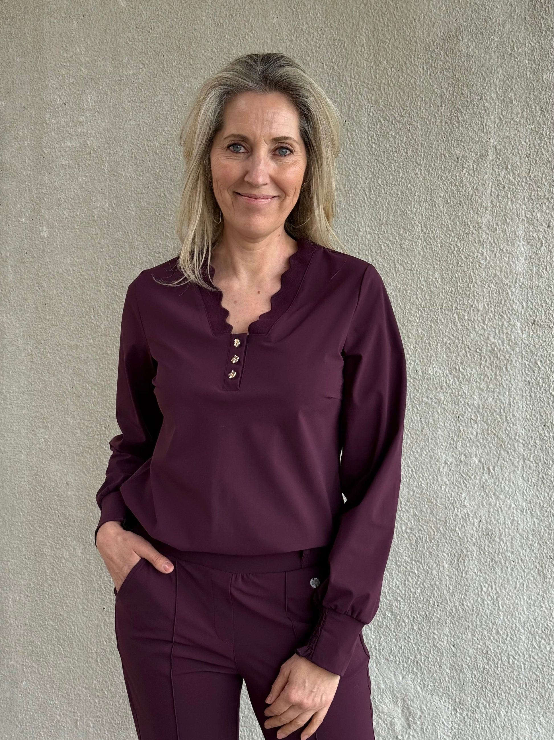 Travel Top Laura Aubergine - 6933 Top - Est Voilà