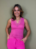 Triple Nine - Cashmere Top Sisi Fuchsia - 9005 top - Est Voilà