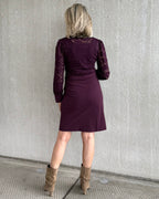 Triple Nine - Travel Jurk Lace Aubergine - 51842 Jurk - Est Voilà