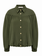 Triple Nine - Travel Blouse Sasha Olijfgroen - 5951 Blouse - Est Voilà
