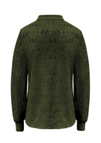 Triple Nine - Lace Blouse Mandarin Olijfgroen - 5946 Blouse - Est Voilà