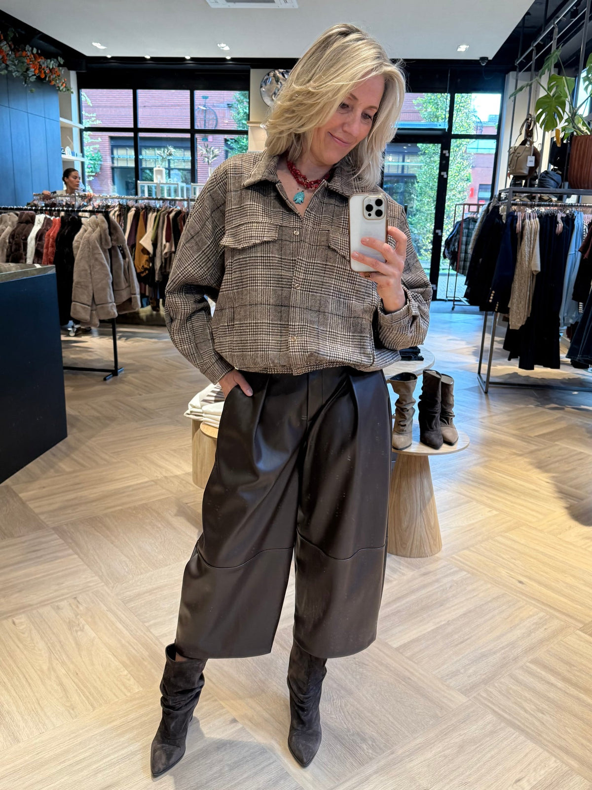 Blouson Bomber Ruit Bruin - Peet kleding