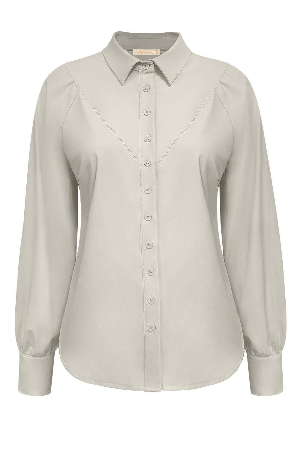 Travel Blouse Moon Beige - 5919 Blouse - Est Voilà