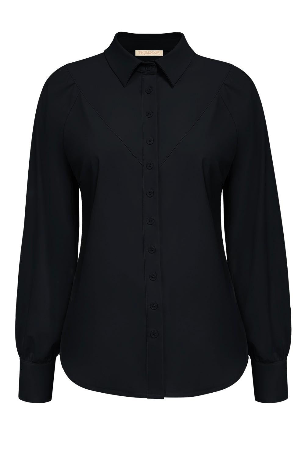 Travel Blouse Moon Zwart - 5919 Blouse - Est Voilà