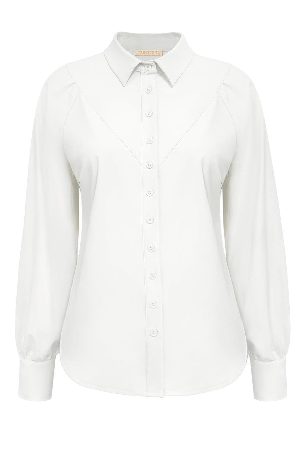 Travel Blouse Moon Wit - 5919 Blouse - Est Voilà