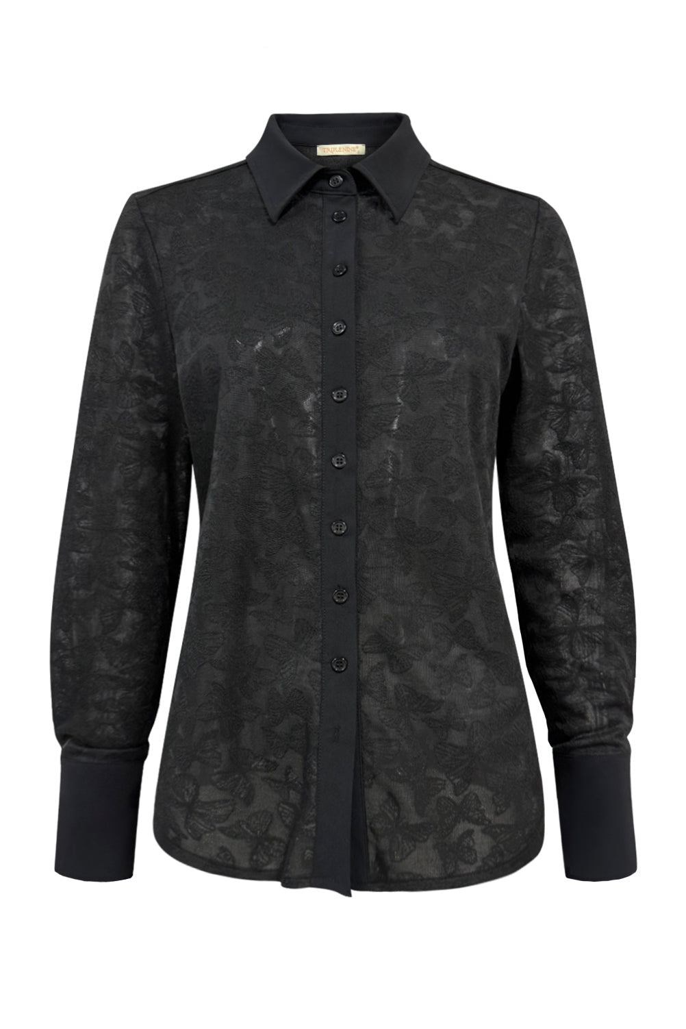 Travel Blouse Butterfly Zwart - 5920 - Est Voilà