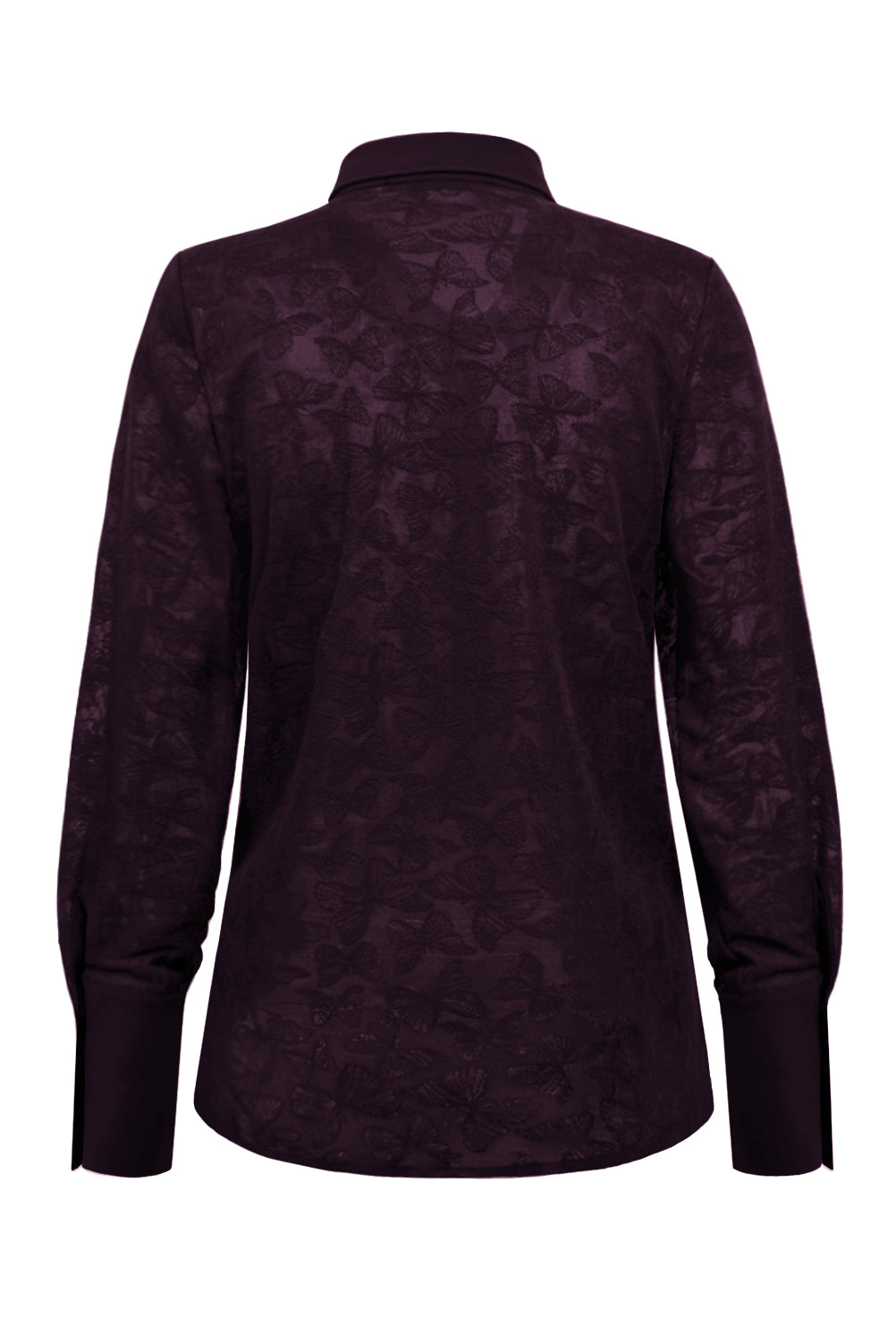 Travel Blouse Butterfly Aubergine - 5920 - Est Voilà